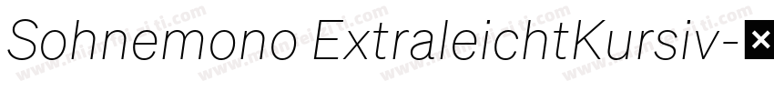 Sohnemono ExtraleichtKursiv字体转换